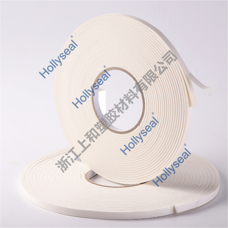 Hollyseal?白色PVC單面泡棉膠帶 厚度1mm~25mm，密度110kg/m3~500kg/ m3