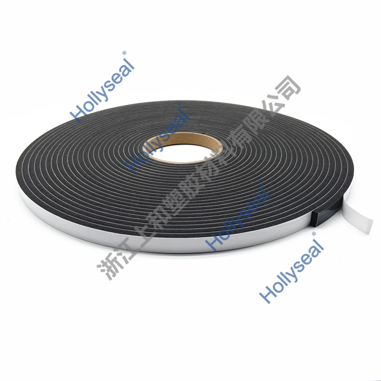 Hollyseal?PVC軟質(zhì)黑色單面門窗密封條 厚度1mm~25mm，密度110kg/m3~500kg/ m3